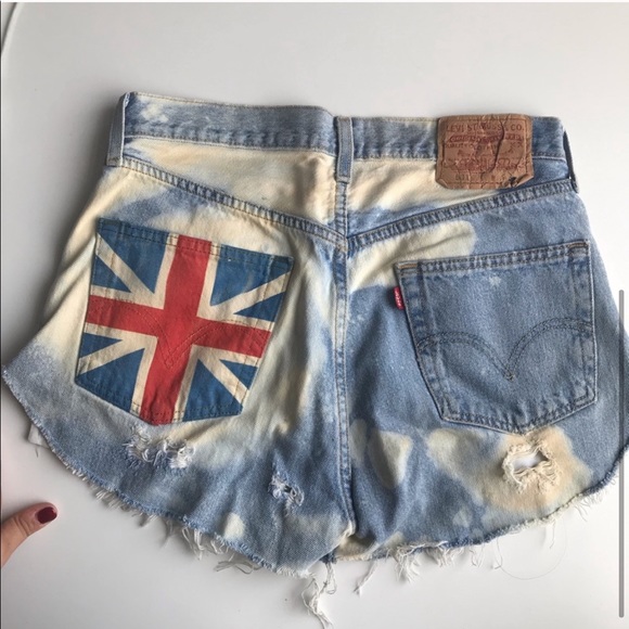 Nasty Gal Pants - Union Jack Cutoff Shorts